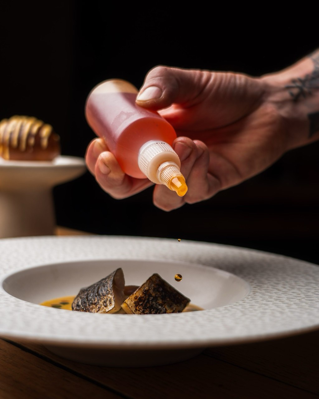 A seasonal game dish plated at The Peacock Inn